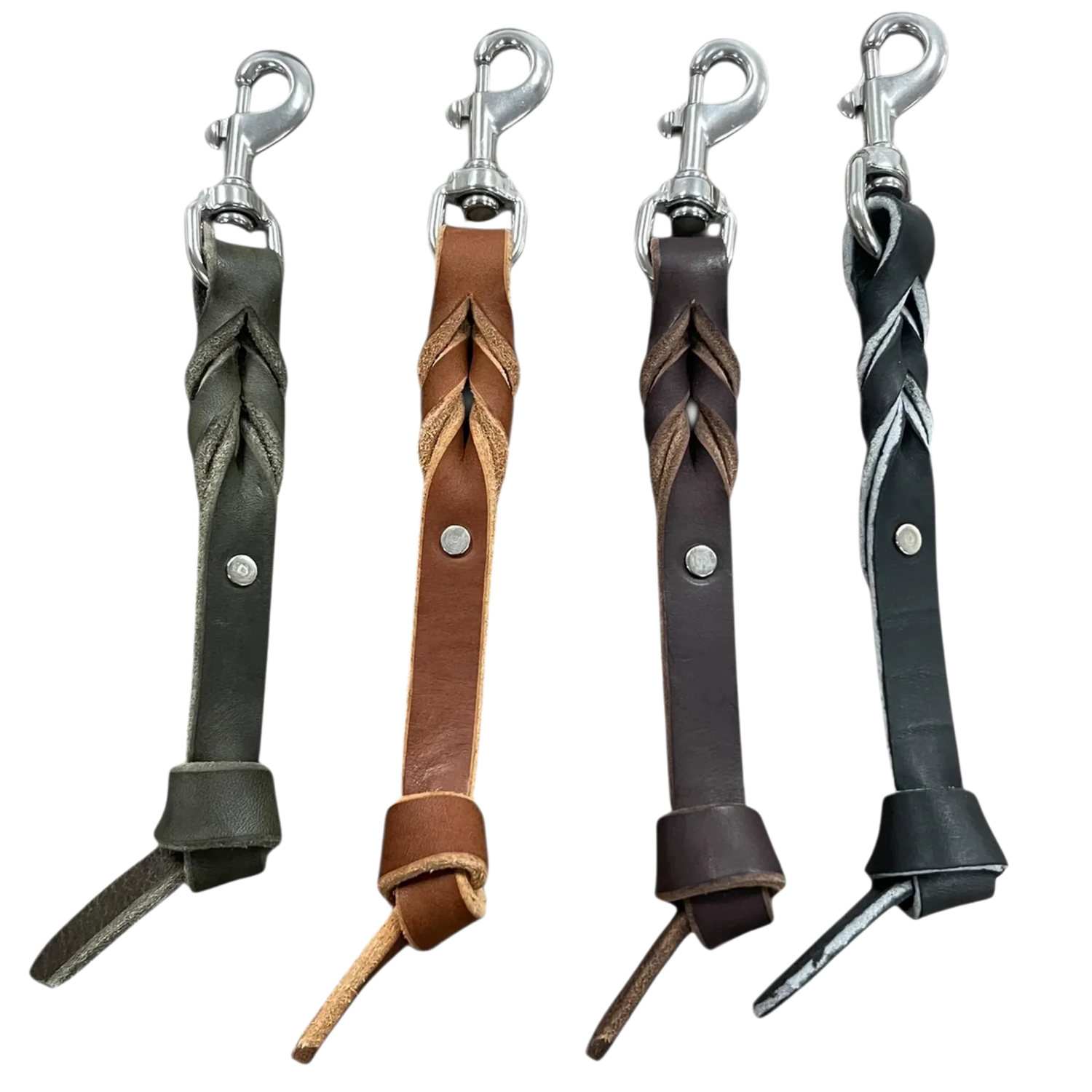 12 in Leather Traffic Leash Tab
